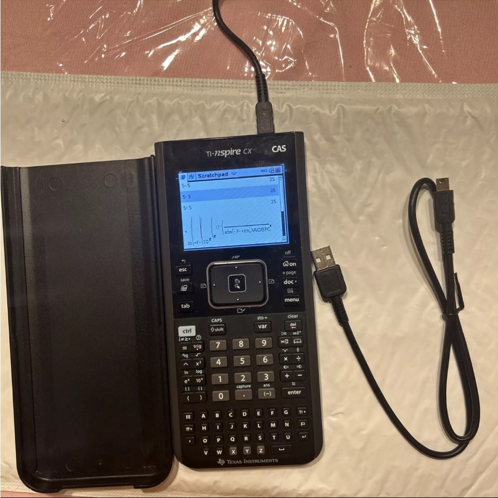 Texas Instruments TI-Nspire CX CAS Graphing Calculator Tested Batteries